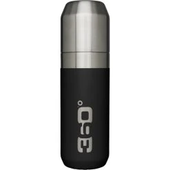 360° Degrees 360° Degrees Vacuum Insulated Stainless Flask With Pour Through Cap 750ml Black
