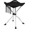 CAMPZ Aluminium 4 Legs Folding Stool Black/grey 1 CAMPZ Aluminium 4 Legs Folding Stool Black/grey -Seatosummit shop campz 4 legs stool aluminium black gold 1