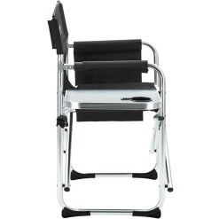 CAMPZ Aluminium Director's Chair Black/grey -Seatosummit shop campz aluminium directors chair black grey 3