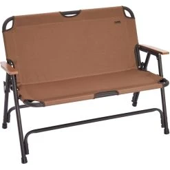 CAMPZ Aluminium Folding Chair Double Brown/black