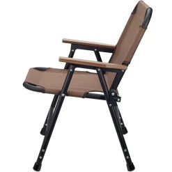 CAMPZ Aluminium Folding Chair Single Brown/black -Seatosummit shop campz aluminium folding chair single brown 4