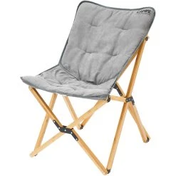 CAMPZ Bamboo Folding Chair Set With Cover Grey/brown