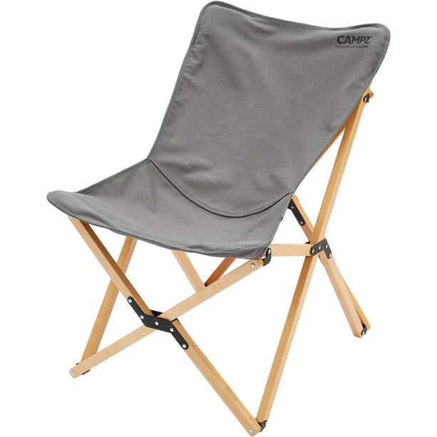 CAMPZ Beech Wood Folding Chair Set With Cover And Footrest Grey/brown 5 CAMPZ Beech Wood Folding Chair Set With Cover And Footrest Grey/brown - Image 3