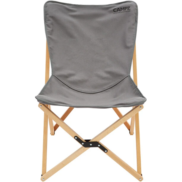 CAMPZ Beech Wood Folding Chair Set With Cover And Footrest Grey/brown 6 CAMPZ Beech Wood Folding Chair Set With Cover And Footrest Grey/brown - Image 4