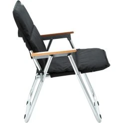 CAMPZ Folding Chair Set With Cover Black/brown -Seatosummit shop campz folding chair with beech wood armrests black brown 3