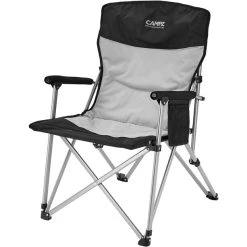 CAMPZ Folding Chair With Steel Armrests Black/grey