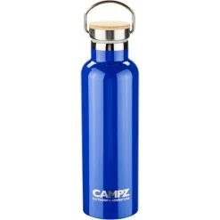 CAMPZ Insulated Bottle With Bamboo Cap 750ml Blue