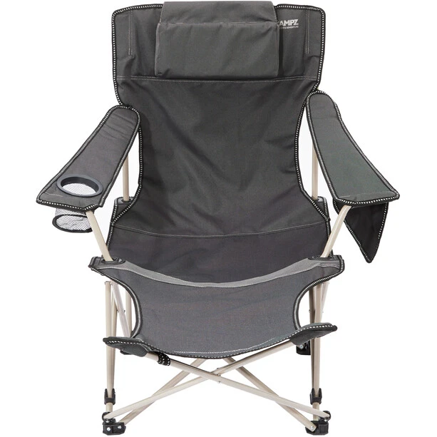 CAMPZ Lounger Folding Chair With Footrest Anthracite/grey 4 CAMPZ Lounger Folding Chair With Footrest Anthracite/grey - Image 2