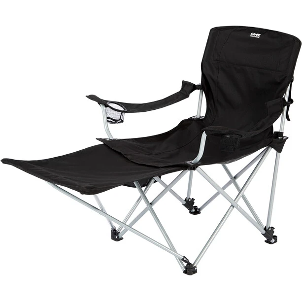 CAMPZ Lounger Folding Chair With Detachable Footrest Black/grey 3 CAMPZ Lounger Folding Chair With Detachable Footrest Black/grey