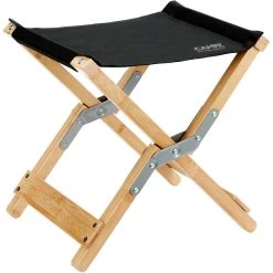 CAMPZ Folding Stool Bamboo Black/brown