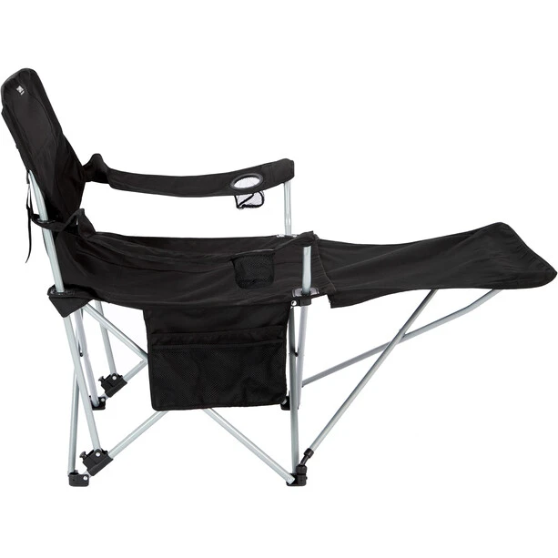 CAMPZ Lounger Folding Chair With Detachable Footrest Black/grey 5 CAMPZ Lounger Folding Chair With Detachable Footrest Black/grey - Image 3