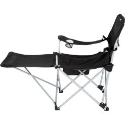 CAMPZ Lounger Folding Chair With Detachable Footrest Black/grey 12 CAMPZ Lounger Folding Chair With Detachable Footrest Black/grey -Seatosummit shop campz lounger folding chair with detachable footrest black 5 1