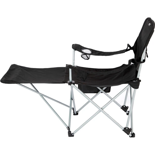 CAMPZ Lounger Folding Chair With Detachable Footrest Black/grey 7 CAMPZ Lounger Folding Chair With Detachable Footrest Black/grey - Image 5