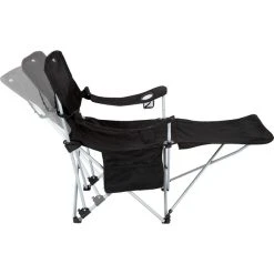 CAMPZ Lounger Folding Chair With Detachable Footrest Black/grey 13 CAMPZ Lounger Folding Chair With Detachable Footrest Black/grey -Seatosummit shop campz lounger folding chair with detachable footrest black 6 1