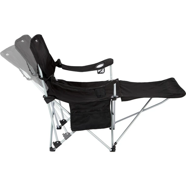 CAMPZ Lounger Folding Chair With Detachable Footrest Black/grey 8 CAMPZ Lounger Folding Chair With Detachable Footrest Black/grey - Image 6