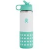 Hydro Flask Wide Mouth Bottle With Straw Lid & Boot 591ml Kids Island -Seatosummit shop hydro flask wide mouth bottle with straw lid boot 591ml kids island 1