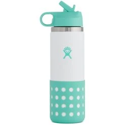 Hydro Flask Wide Mouth Bottle With Straw Lid & Boot 591ml Kids Island