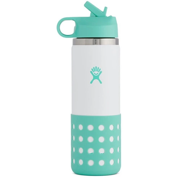 Hydro Flask Wide Mouth Bottle With Straw Lid & Boot 591ml Kids Island 3 Hydro Flask Wide Mouth Bottle With Straw Lid & Boot 591ml Kids Island