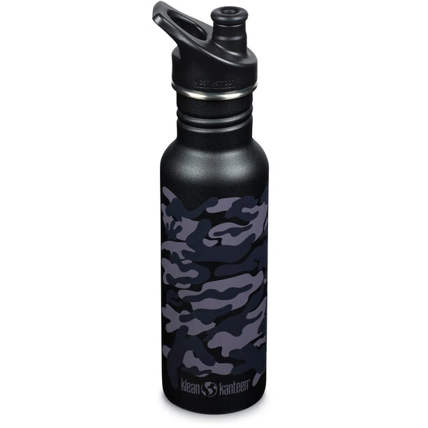 Klean Kanteen Classic Narrow Bottle 532ml With Sport Cap Black Camo 3 Klean Kanteen Classic Narrow Bottle 532ml With Sport Cap Black Camo