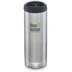 Klean Kanteen TKWide Bottle With Cafe Cap 473ml Vacuum Insulated Brushed Stainless