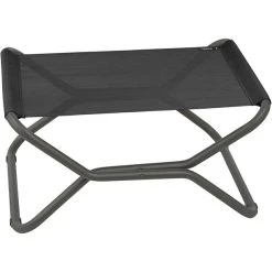 Lafuma Mobilier Next Foot Rest With Cannage Phifertex Black Edition